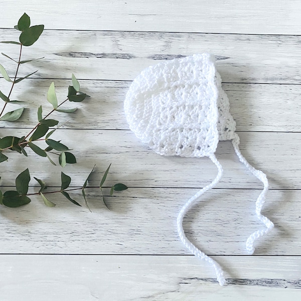 Hand crochet Baby Bonnet | Size 0000 - 5 | Baby hat | crocheted baby bonnet | crochet lace baby bonnet | Baby Girl