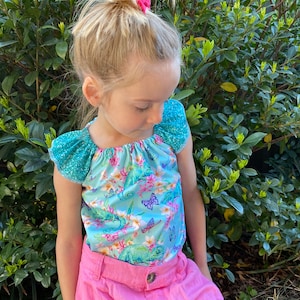 Chameleon Seaside top - Size 4 - Girls Tops - Girls Clothing