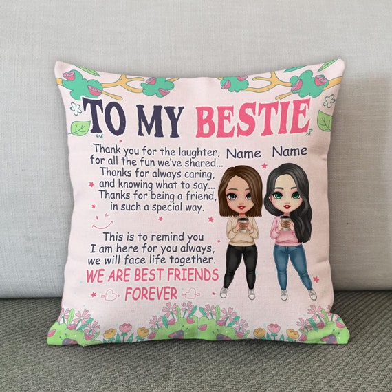 Personalized Friendship Pillow Custom Best Friend Pillow Etsy