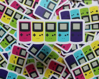 Rainbow Nintendo Gameboy Vinyl Die Cut Weatherproof Sticker