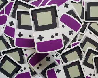 Asexual Pride Flag Nintendo Gameboy Vinyl Die Cut Weatherproof Sticker