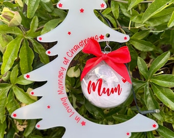Christmas tree grave marker, Xmas grave ornament, cemetery, garden, personalised