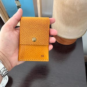 POCKET SLIM WALLET - Handgefertigte Leder Geldbörse für Karten, gefaltetes Bargeld, Münzen | handmade handgearbeitete schlanke Brieftasche minimalistische Geldkarten edc