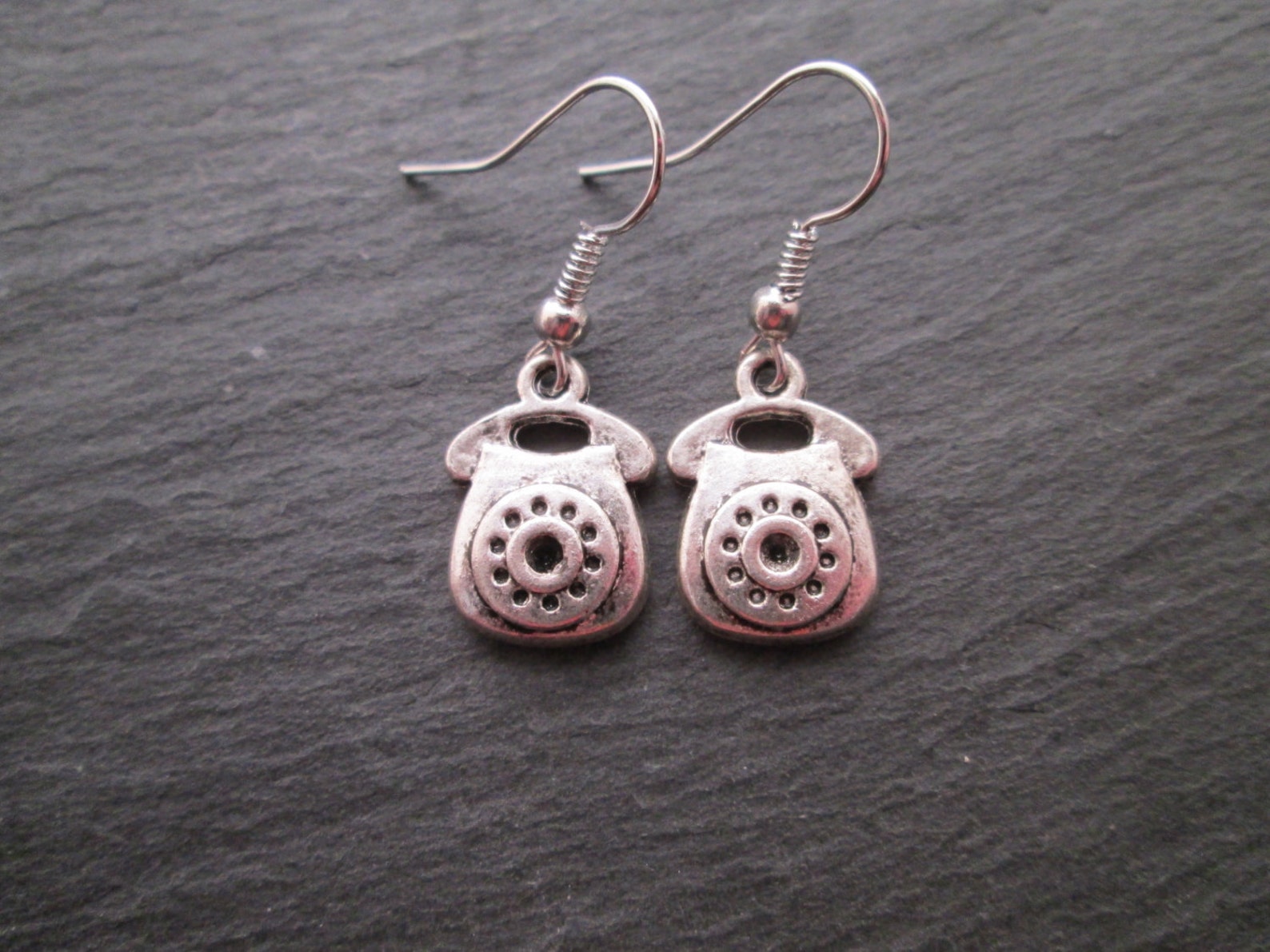 Rotary Telephone Earrings Vintage Phone Etsy