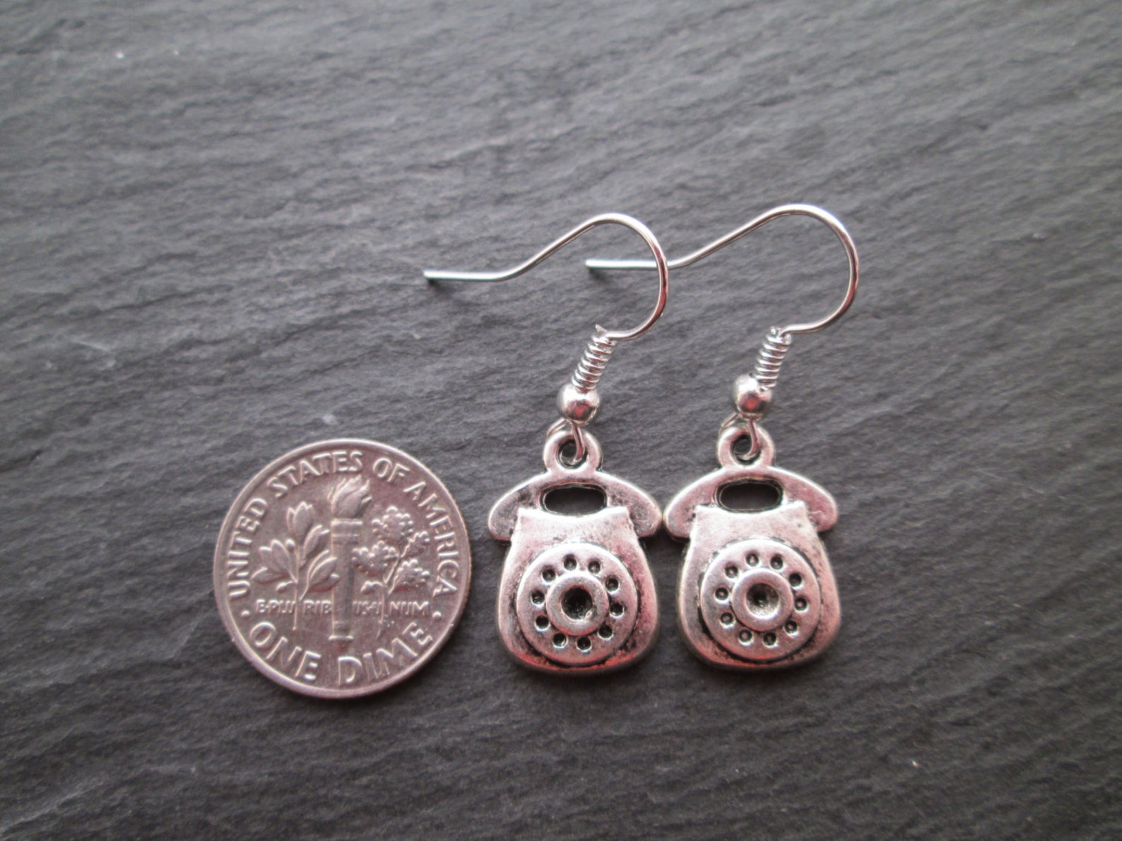 Rotary Telephone Earrings Vintage Phone Etsy