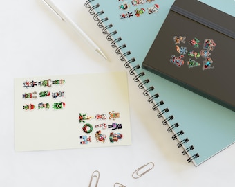 Christmas Character Sticker Sheet | Holiday Icons