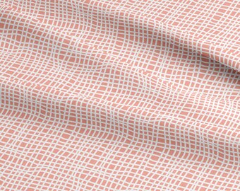 Netting Coral Cotton Fabric