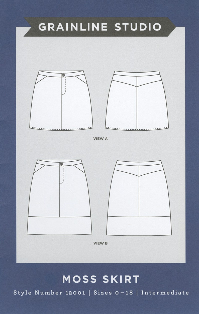 Moss Skirt Sizes 0-18 Intermediate Pattern Grainline Studio