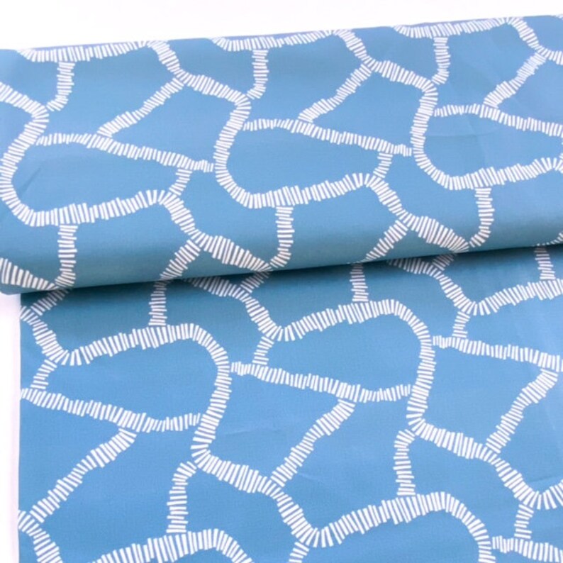 Digitally Printed Small Batch Fabric Juniper Blue Fabrics Boardwalk