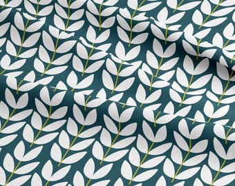 Trigg Navy Cotton Fabric, Scandi Dandi Collection