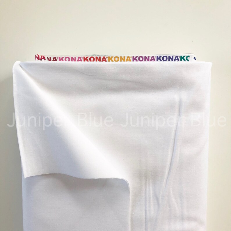 Quilting Weight Cotton Fabric Kona Cotton Solids Collection Robert Kaufman White