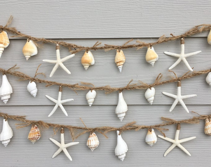 Beach Garland, Beach Decor, Coastal Garland, Shell Garland, Beach House
