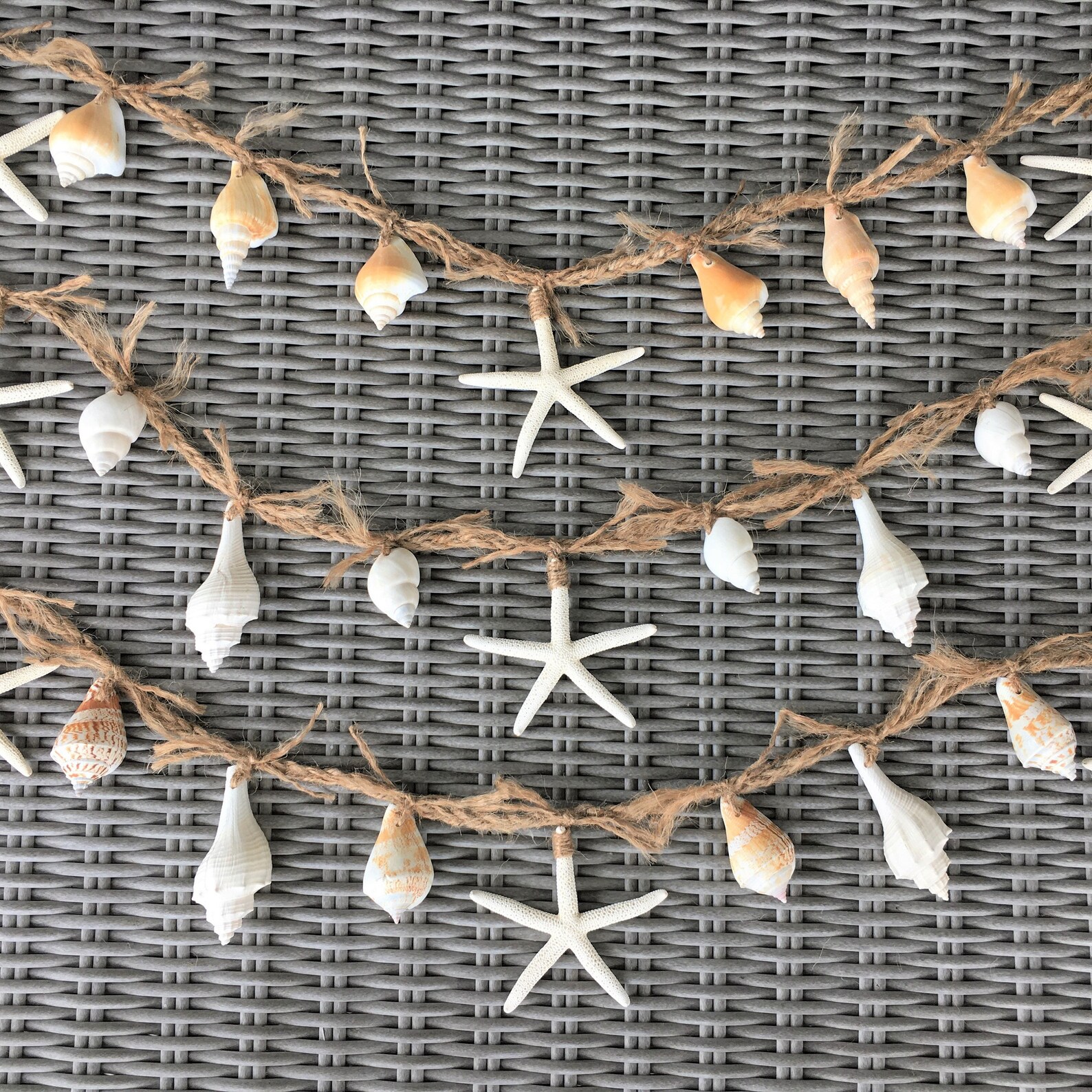 Beach Garland Beach Decor Coastal Garland Shell Garland Etsy
