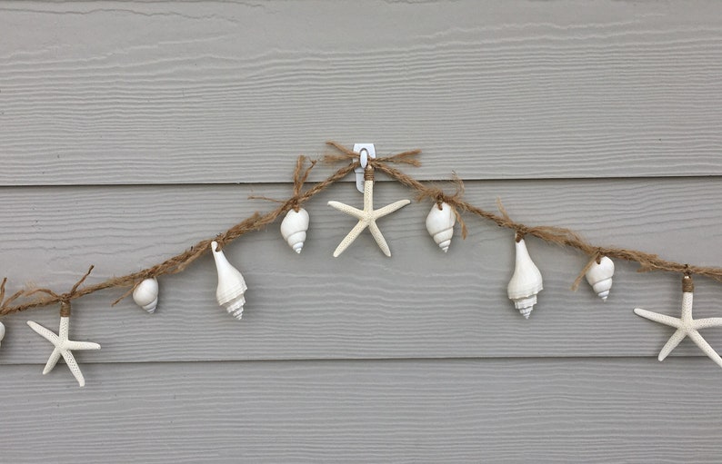 Beach Garland Beach Decor Coastal Garland Shell Garland Etsy
