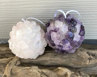 Gemstone Ornament, Christmas Ornament, Amethyst Ornament, Quarts Ornament