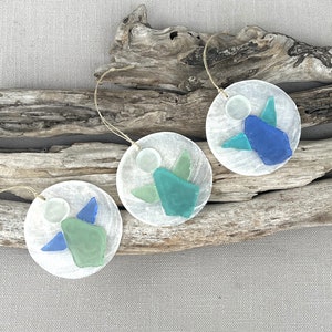 Beach Christmas Ornament, Seaglass Ornament, Angel Ornament, Seaglass Angel, Seaglass Angel Ornament