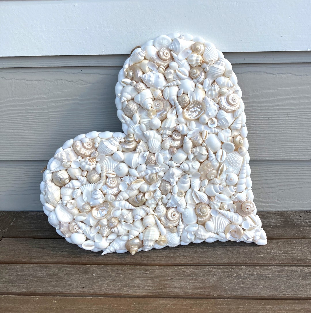 Beach Heart Shell Heart Heart Wall Decor Heart Wreath Etsy