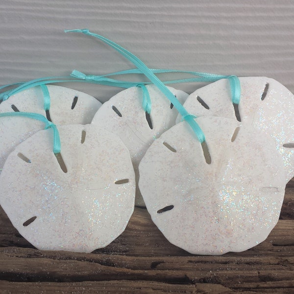 Beach Christmas Ornament, Beach Christmas Tree Ornament, Coastal Ornament, Sand Dollar Christmas Ornament