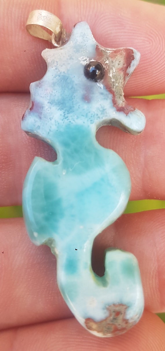 Larimar Under the Sea Seahorse Pendant Larimar Under the Sea Seahorse Pendant
