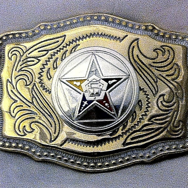 Order of the Eastern Star Belt Buckle Western Style New Design!!