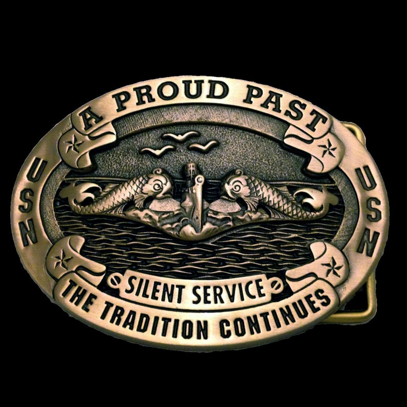 Limited Edition Navy Submarine Silent Service Belt Buckle Etsy