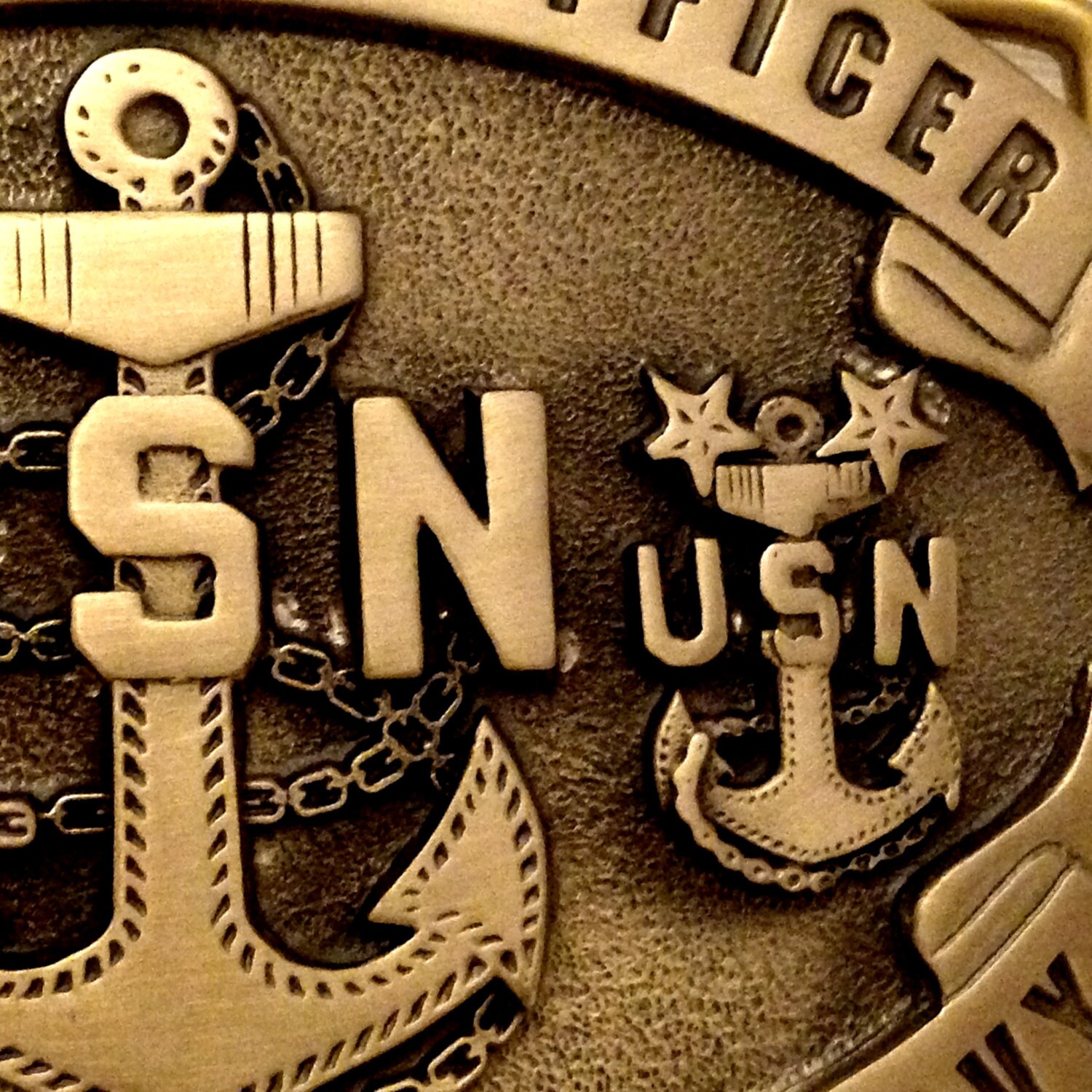 Navy CPO Belt Buckle solid Brass 