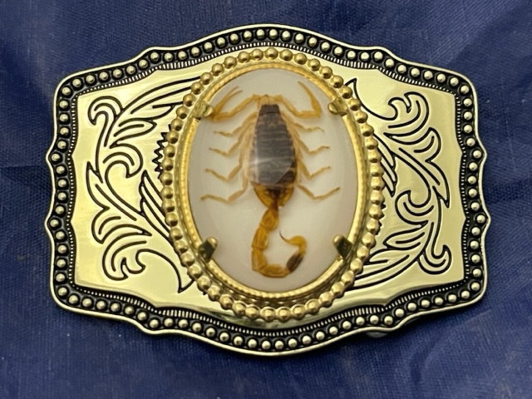 Scorpion Belt Buckle (single, Goldtone)