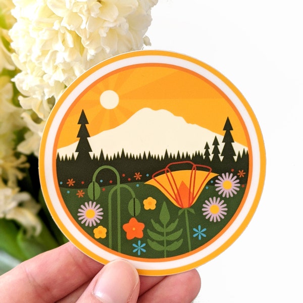 Mount Rainier Vinyl Sticker 3 inches