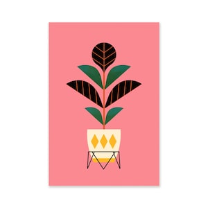 Fiddle Leaf 4x6 Postcard by Amber Leaders
