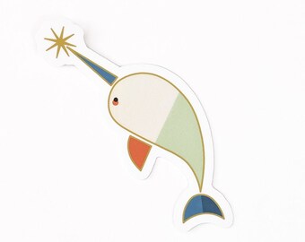 Narwhal Vinyl Sticker 3.25 inches