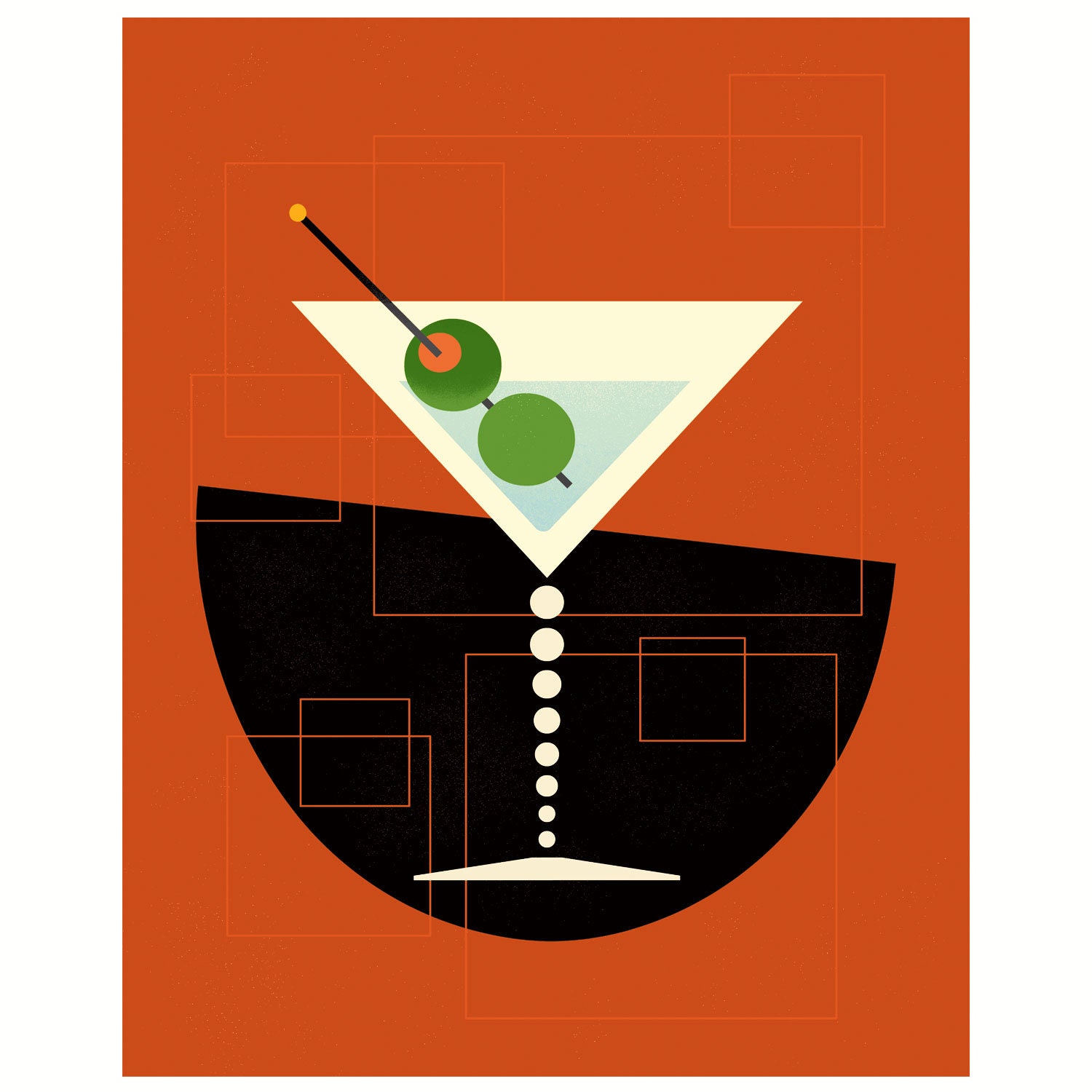 Martini Art Print — Amber Leaders Designs