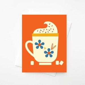 Hot Cocoa, A2 greeting card with envelope by Amber Leaders