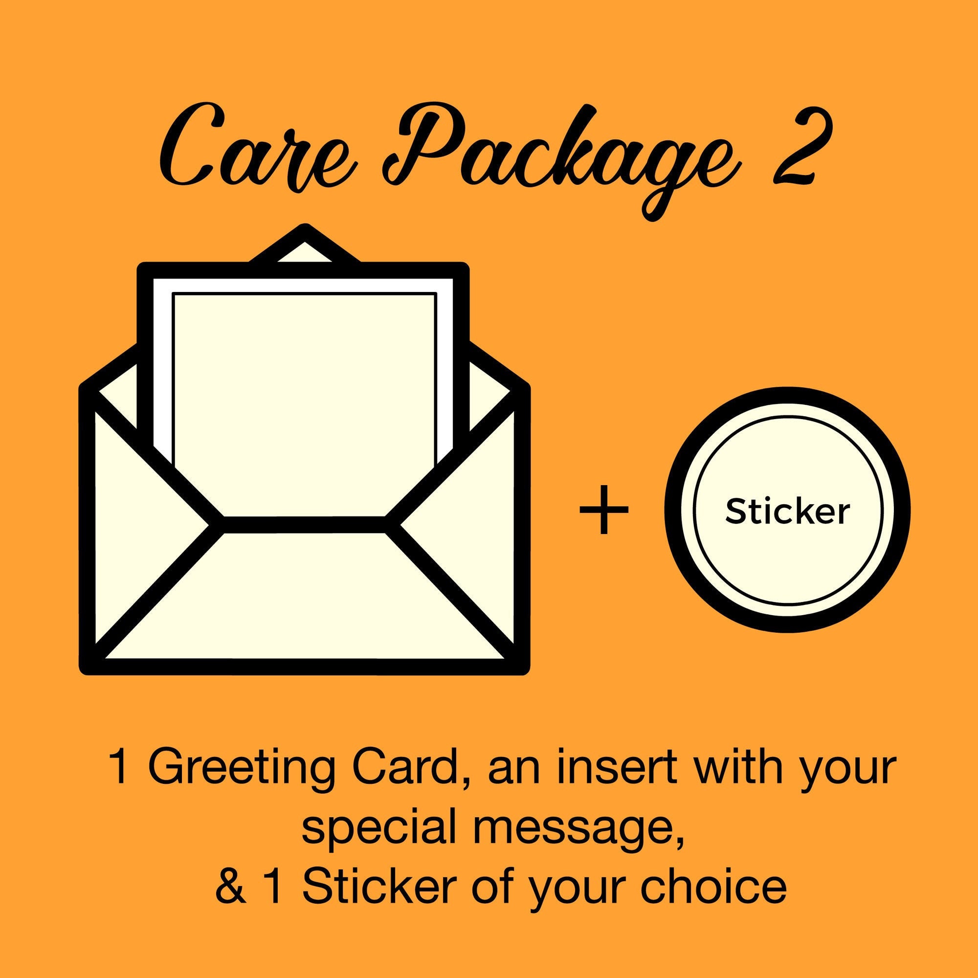 Care Package 2 Greeting Card a printed card insert Sticker Etsy