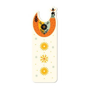 Marcador de página de frango cortado, 16pt, papel cartão reciclado, 2x6, tintas vegetais