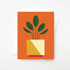 Potted Plant, A2 greeting card with envelope by Amber Leaders