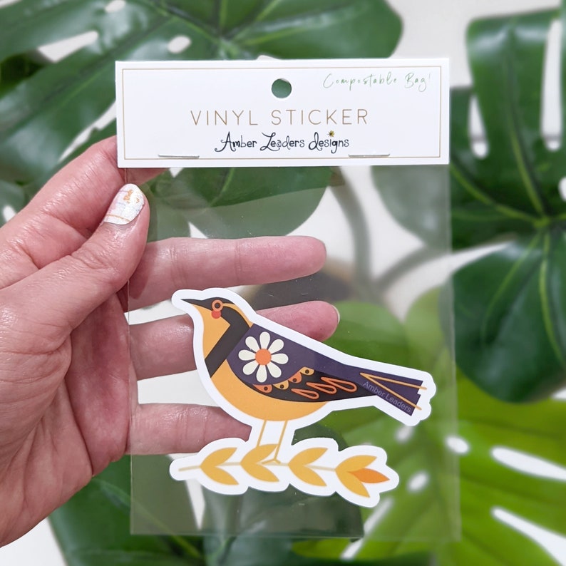 Thrush Bird Sticker Varied Thrush Vinyl Sticker 3.25 Inches Wide, Waterproof - Etsy