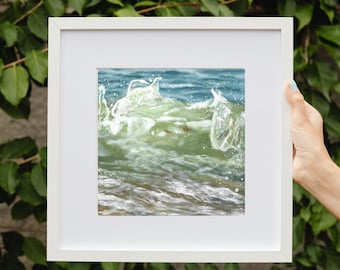 Sea Foam Wave Giclee Print | Ocean Art Print | Sea Painting