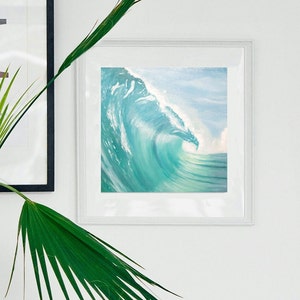 Turquoise Wave Giclee Print |  Seascape Painting | Wall Art | Nautical Art | Wave Art Print