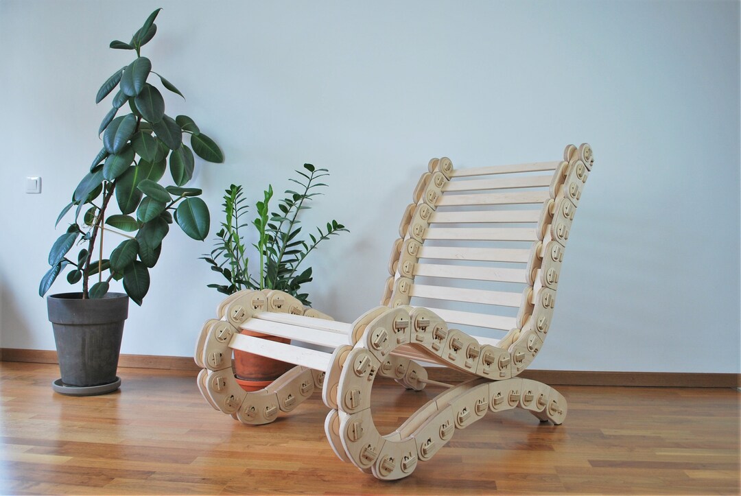 DIY Plans of Unique and Original Roll up Lounge Chair. for CNC and