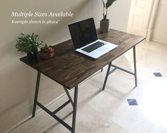 Long Narrow Desk Table On Ikea Legs Choose Any Size Free Etsy