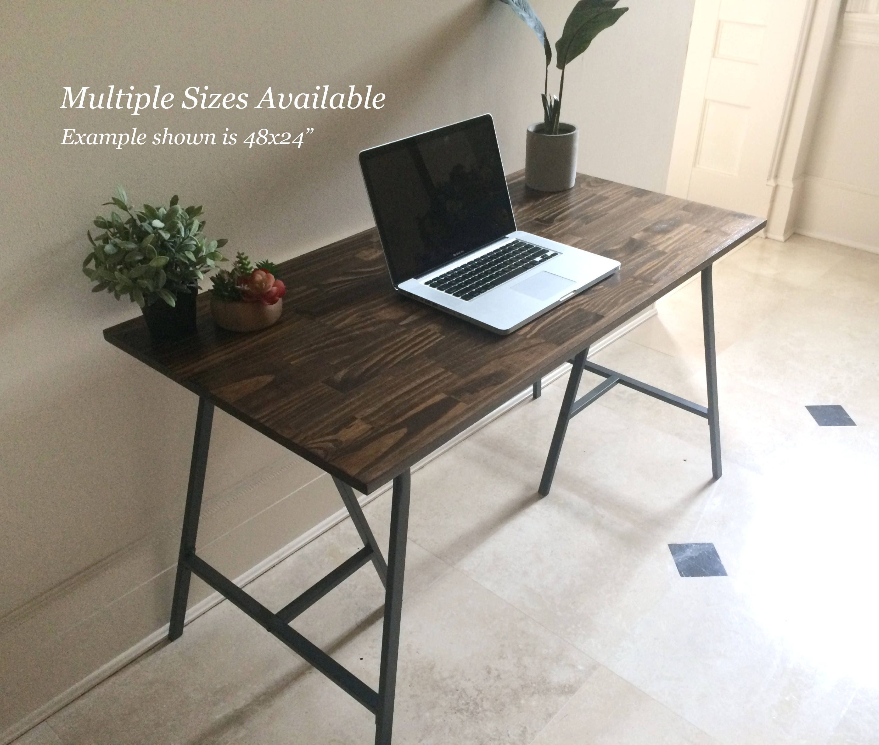 Long Desk Narrow Desk Long Narrow Desk Wooden Desk | Etsy