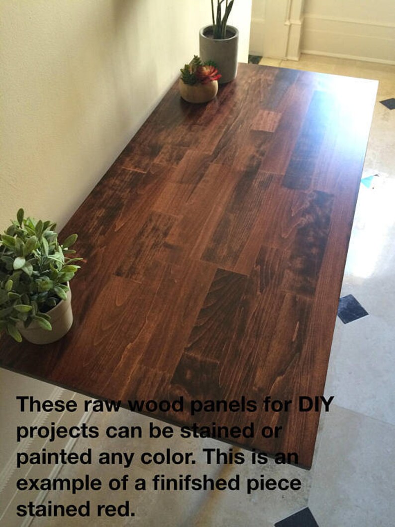 Unfinished Wood Table Raw Top Tabletop Desk Diy Aspen 48x18x3 4 Final