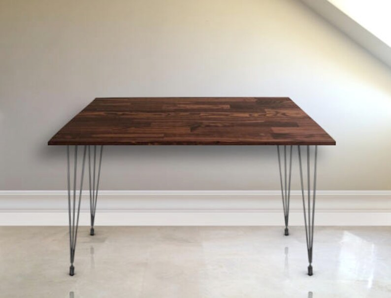 48x20 Modern Wooden Desk In Red Oak Stain Large Choose Any Size Free