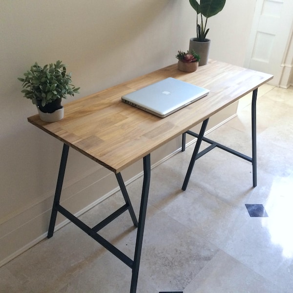 Long Narrow Desk/ Table on Ikea Legs. CHOOSE ANY SIZE. Free Shipping!