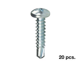 Bag of 20 screws, Teks 3/4" screws pan head. Standard #8 screw, compatible with phillips head screwdriver. (Our tables come w/ screws FYI!)
