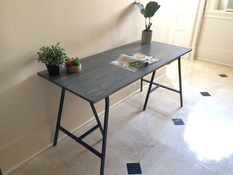 48x20 Gray Wood Desk Wooden Image 0