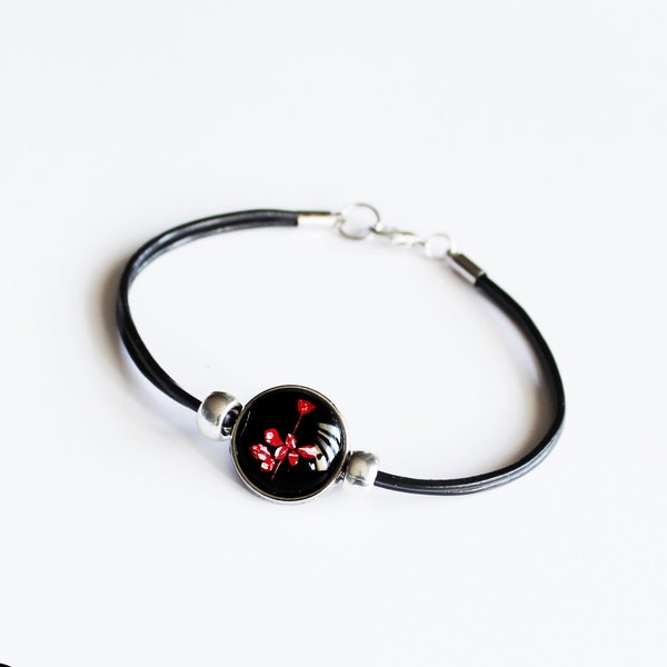 Depeche Mode Jewelry, VIOLATOR Bracelet, Red Rose, Fan Art