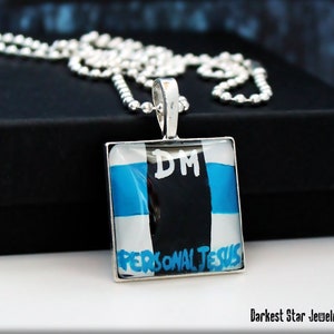 Depeche Mode Jewelry, Personal Jesus, Violator Pendant, Hand Painted, Fan Art