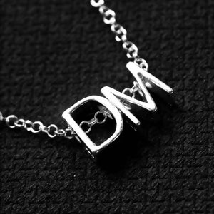 Depeche Mode Jewelry, DM Letters, Silver Necklace, Fan Pendant