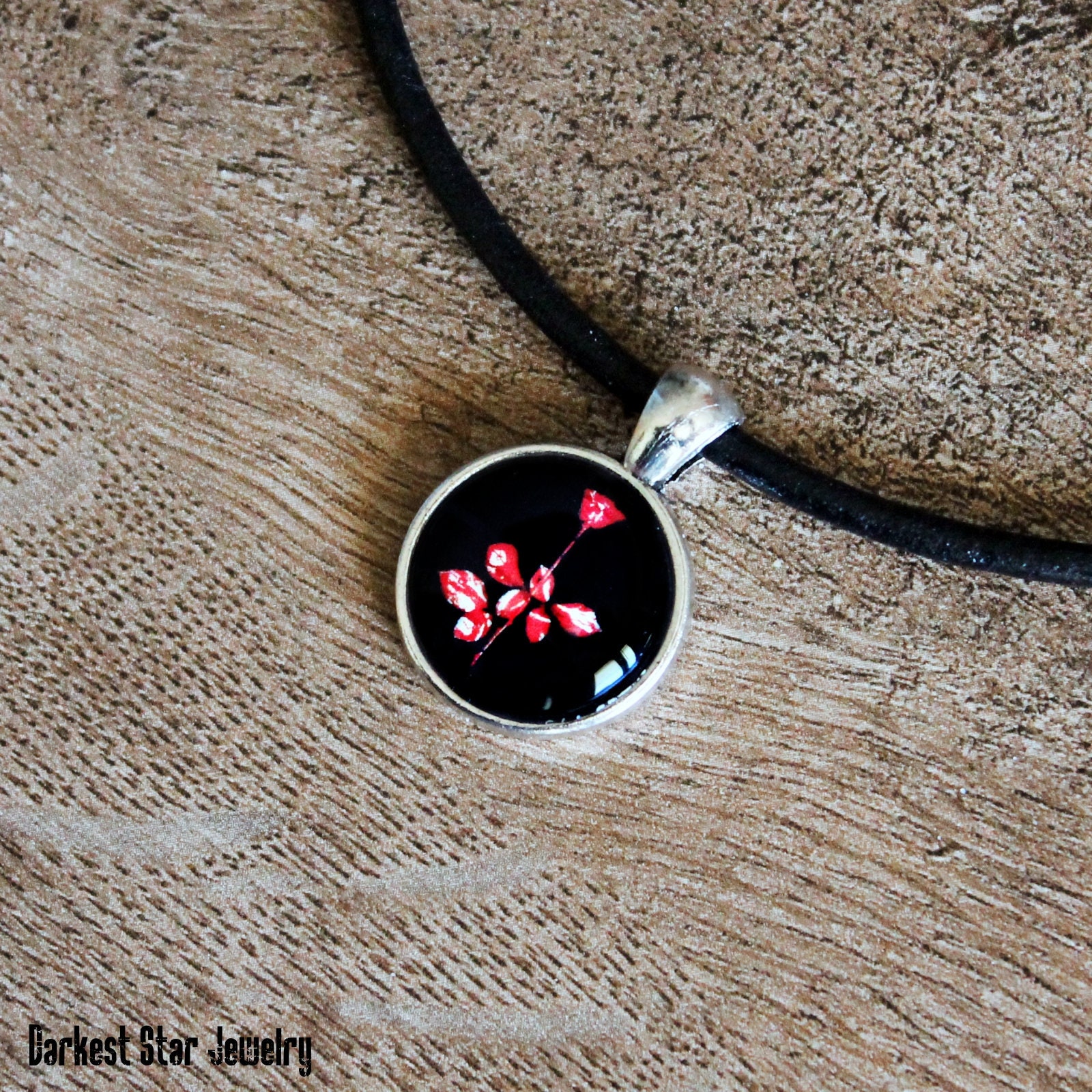 Depeche Mode Schmuck, Violator Kette, Rose Anhänger, Fan Art, Genieße die Stille